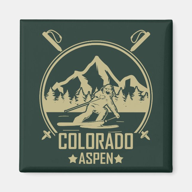 Aspen Colorado Ski Magnet (Vorne)