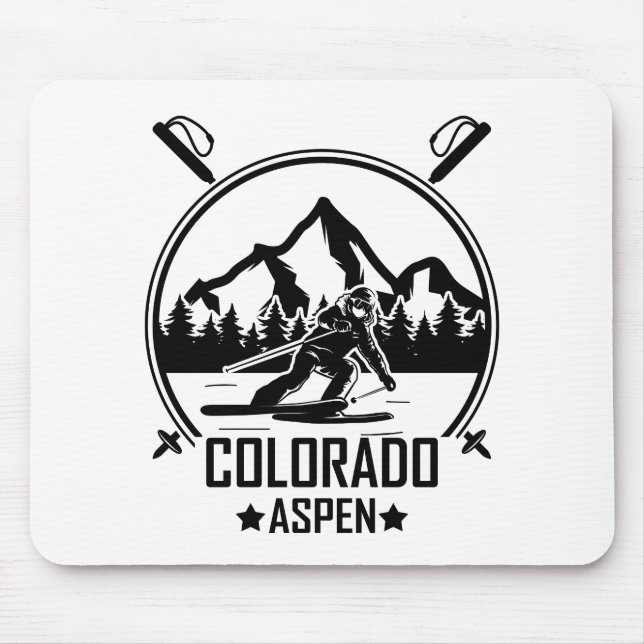 Aspen Colorado Ski Mousepad (Vorne)