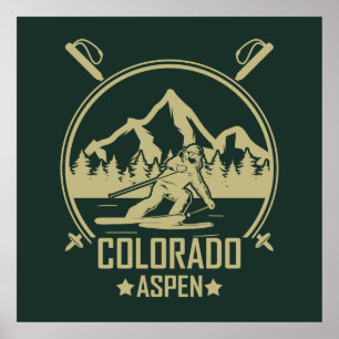 Aspen Colorado Ski Poster