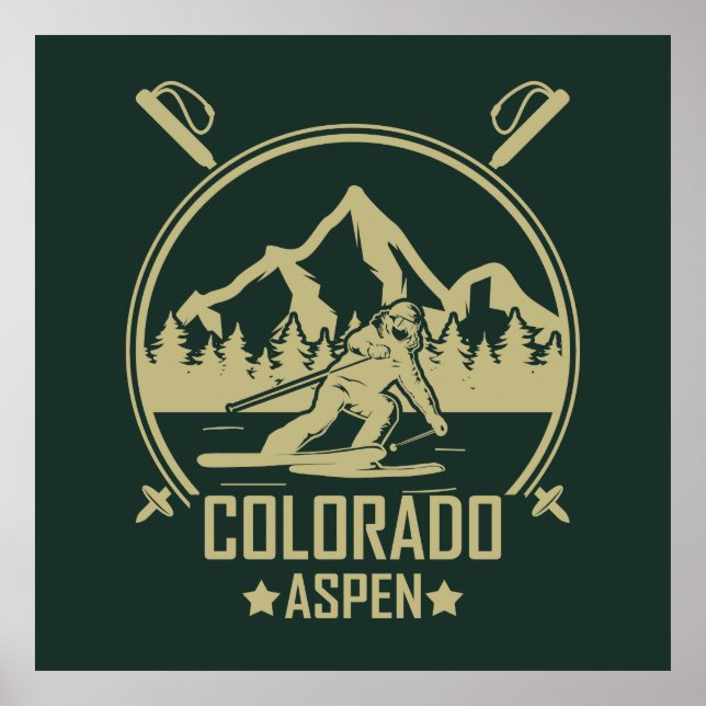 Aspen Colorado Ski Poster (Vorne)