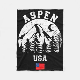 Aspen Colorado Ski Resort Alpin Ski American F Fleecedecke