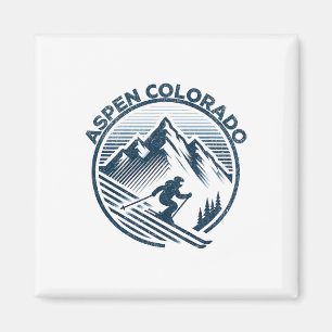 Aspen Colorado Ski Resort Winterski Magnet