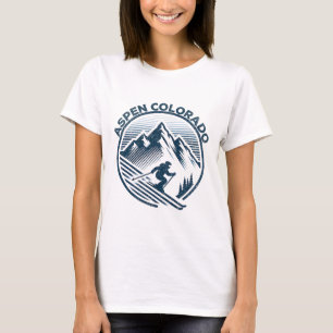 Aspen Colorado Ski Resort Winterski T-Shirt