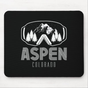 Aspen Colorado Ski Snowboard Goggles Berg Skii Mousepad