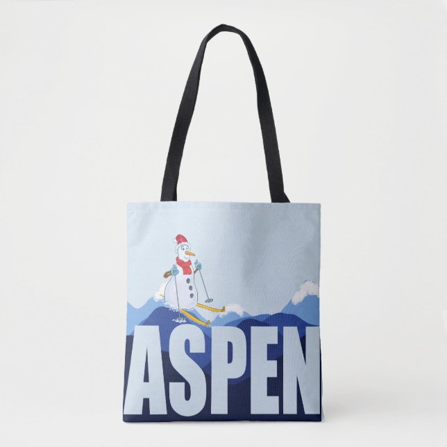 Aspen Colorado Ski Tote Bag (Vorderseite)