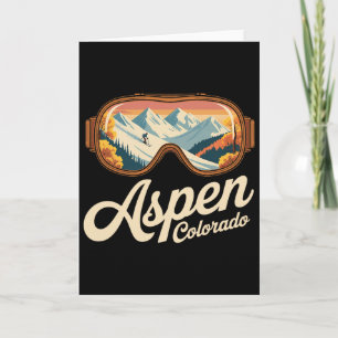 Aspen Colorado Skibrille - Retro Skifahren Souveni Karte
