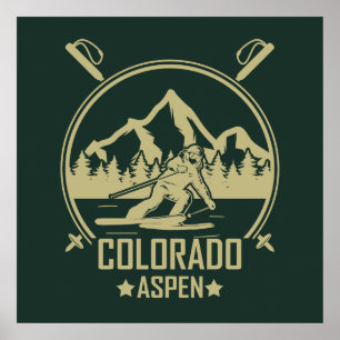 Aspen Colorado Skifahren Poster