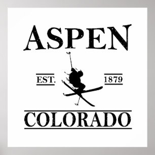 Aspen Colorado Skifahren Poster