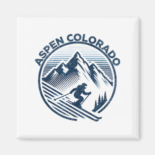 Aspen Colorado Skigebiet Wintersport Skifahren Magnet