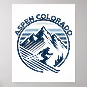 Aspen Colorado Skigebiet Wintersport Skifahren Poster