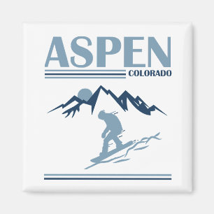 Aspen Colorado Skiort Magnet