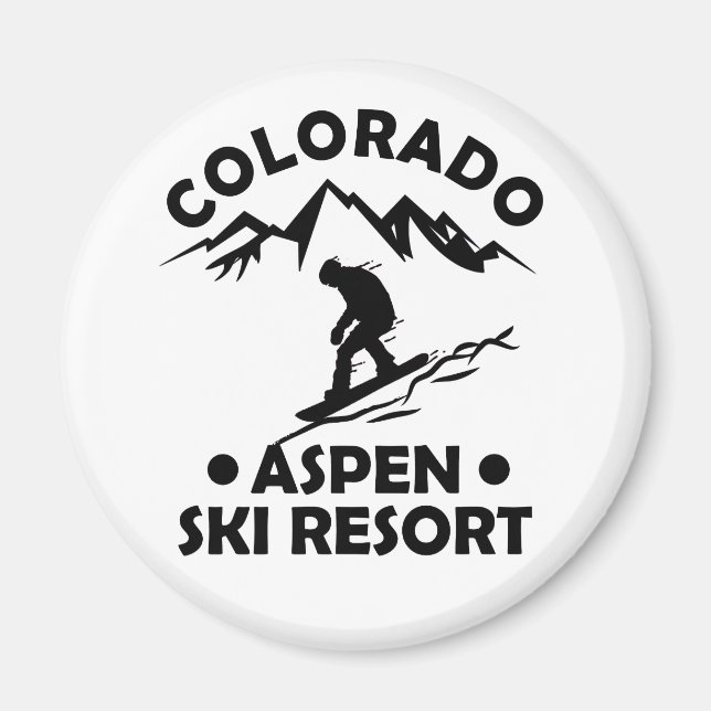 Aspen Colorado Skiort Magnet (Vorne)