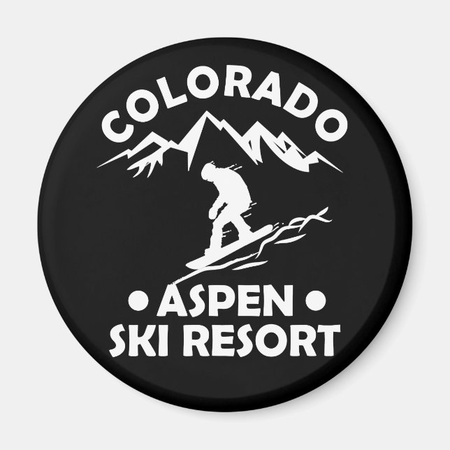 Aspen Colorado Skiort Magnet (Vorne)