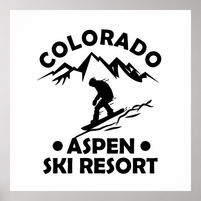 Aspen Colorado Skiort Poster (Vorne)