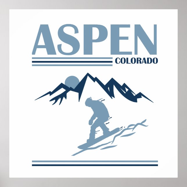Aspen Colorado Skiort Poster (Vorne)