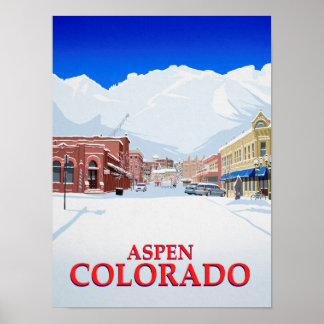 Aspen Colorado Skiort Stadt Poster