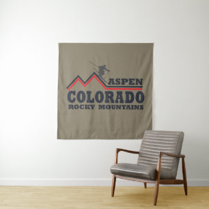 Aspen Colorado Skiort Wandteppich