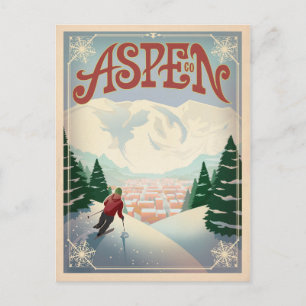Aspen, Colorado Skipisten Postkarte