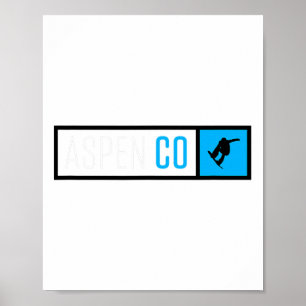 Aspen Colorado Snowboard Box Typ Poster