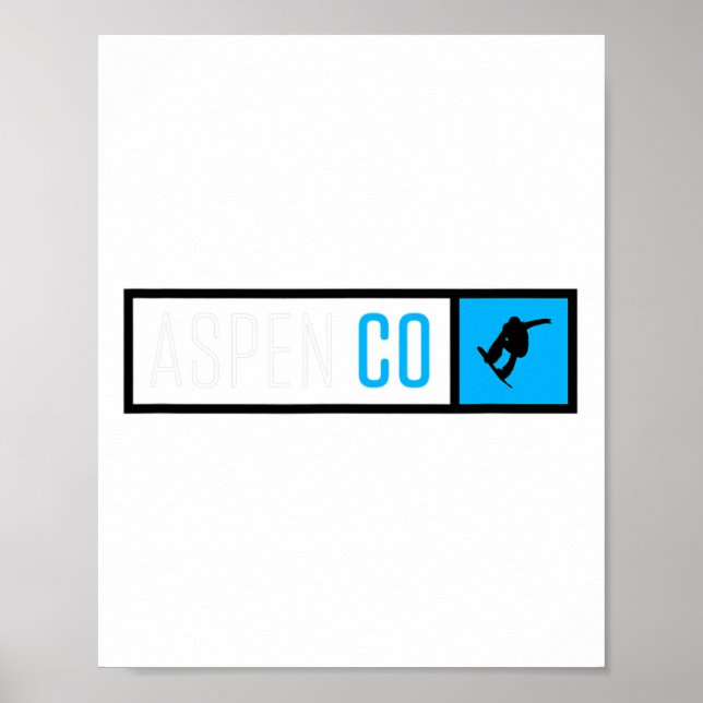 Aspen Colorado Snowboard Box Typ Poster (Vorne)