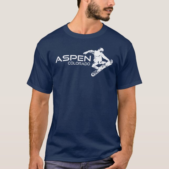 Aspen Colorado Snowboarder T-Shirt (Vorderseite)