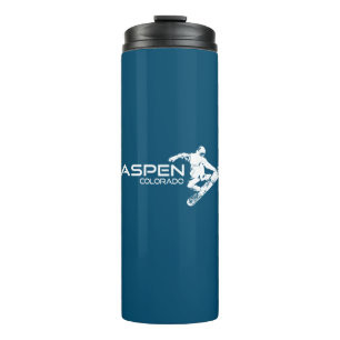 Aspen Colorado Snowboarder Thermosbecher