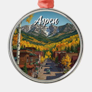 Aspen Colorado Travel Ornament Aus Metall