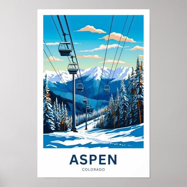 Aspen Colorado Travel Print Poster (Vorne)