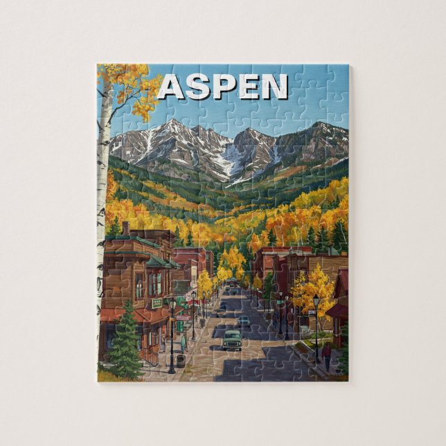 Aspen Colorado Travel Puzzle (Vertikal)