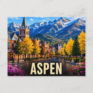 Aspen Colorado USA Alpine Gipfel Outdoor Reise 🏔️ Postkarte