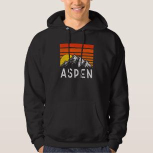 Aspen Colorado Usa Retro Vintager Berg Hoodie