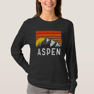 Aspen Colorado Usa Retro Vintager Berg T-Shirt