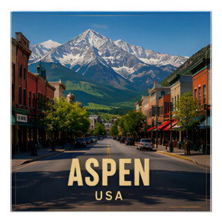 Aspen Colorado USA Rocky Mountain Valley Reise 🏔 Poster