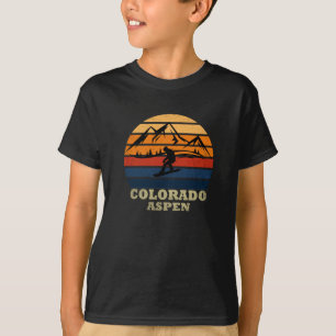 Aspen Colorado Vintager Snowboarder T-Shirt