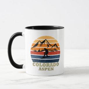 Aspen Colorado Vintager Snowboarder Tasse