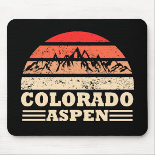 Aspen Colorado Vintages Skigebiet Mousepad