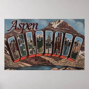 Aspen, ColoradoGroße BuchstabenszenenAspen, CO Poster