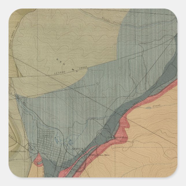 Aspen District Sheet Quadratischer Aufkleber (Vorderseite)