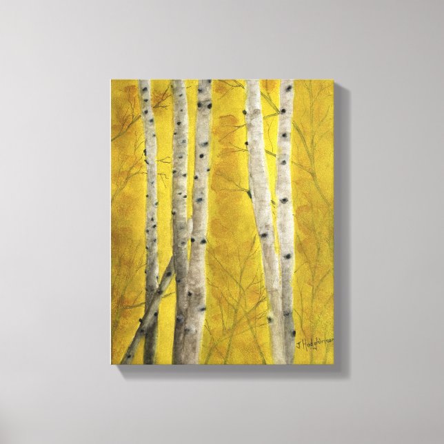 ASPEN FOREST - Aquarell, Leinwand-Druck Leinwanddruck (Vorderseite)