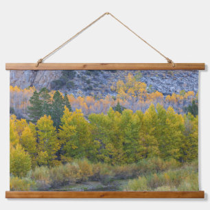 Aspen Forest im Herbst Wandteppich Mit Holzrahmen