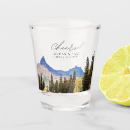 Aspen Foto Gastgeschenk Hochzeit Cheert Shot Glass Schnapsglas