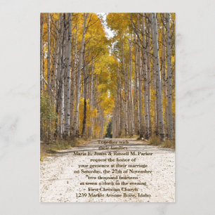 Aspen-Gasse in der Herbst-Hochzeit Einladung