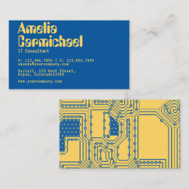 Aspen Gold und Princess Blue Geek Technology Busin Visitenkarte