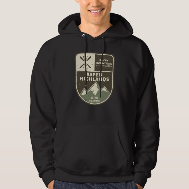 Aspen Highlands Aspen Rocky Mountains Colorado Hoodie (Vorderseite)