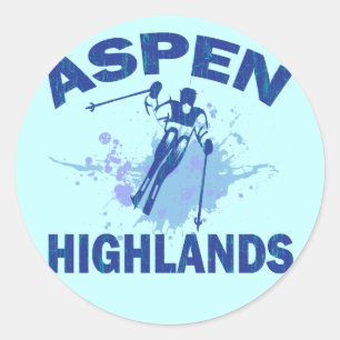 ASPEN HIGHLANDS RUNDER AUFKLEBER