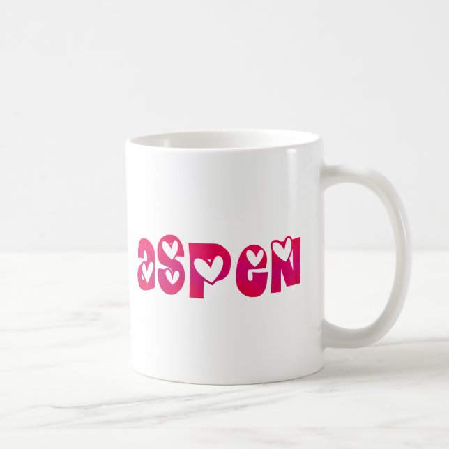 Aspen in den Herzen Tasse (Rechts)