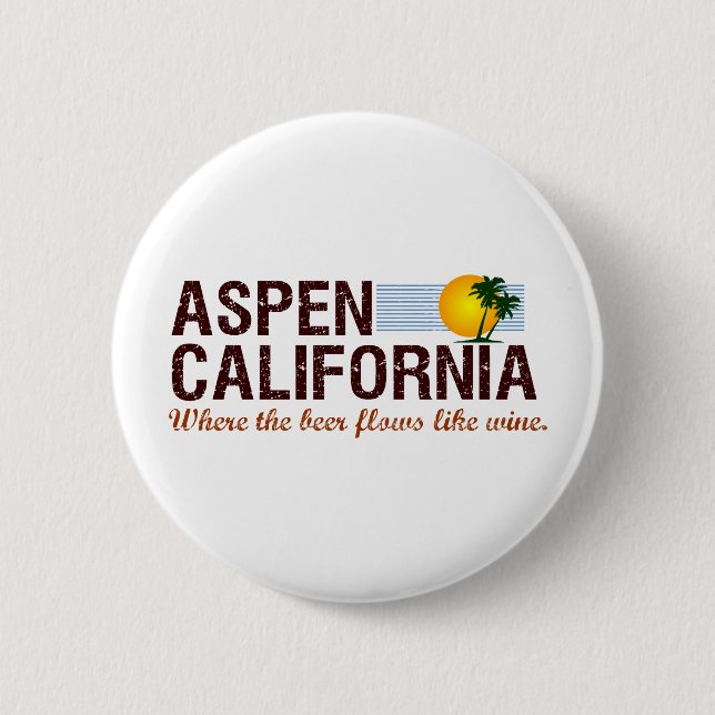 Aspen Kalifornien Button (Vorderseite)