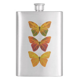 Aspen Leaf Butterflies Flachmann