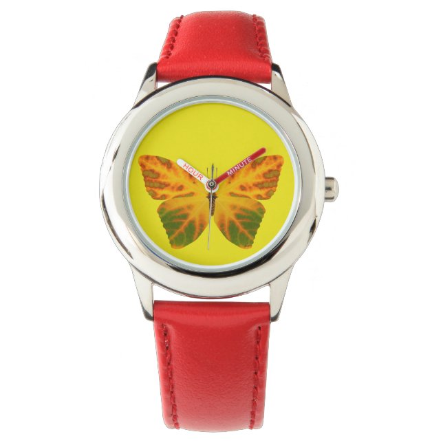 Aspen Leaf Butterfly 1 Armbanduhr (Vorderseite)