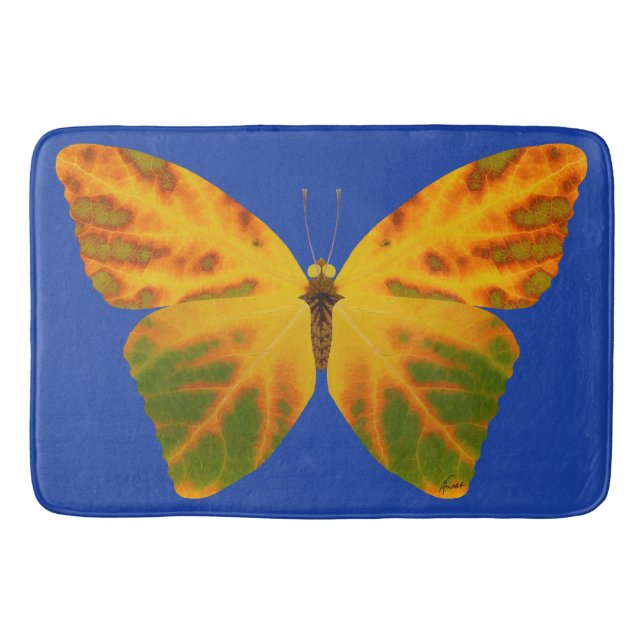 Aspen Leaf Butterfly 1 Badematte (Vorderseite)